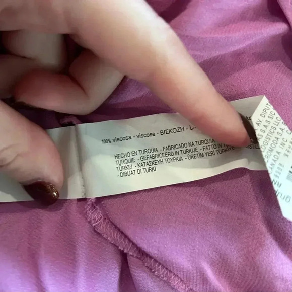 Zara Woman Lilac Satin Wrap Blouse Bell Sleeve Bloggers Fave Top Size XS - Picture 5 of 5